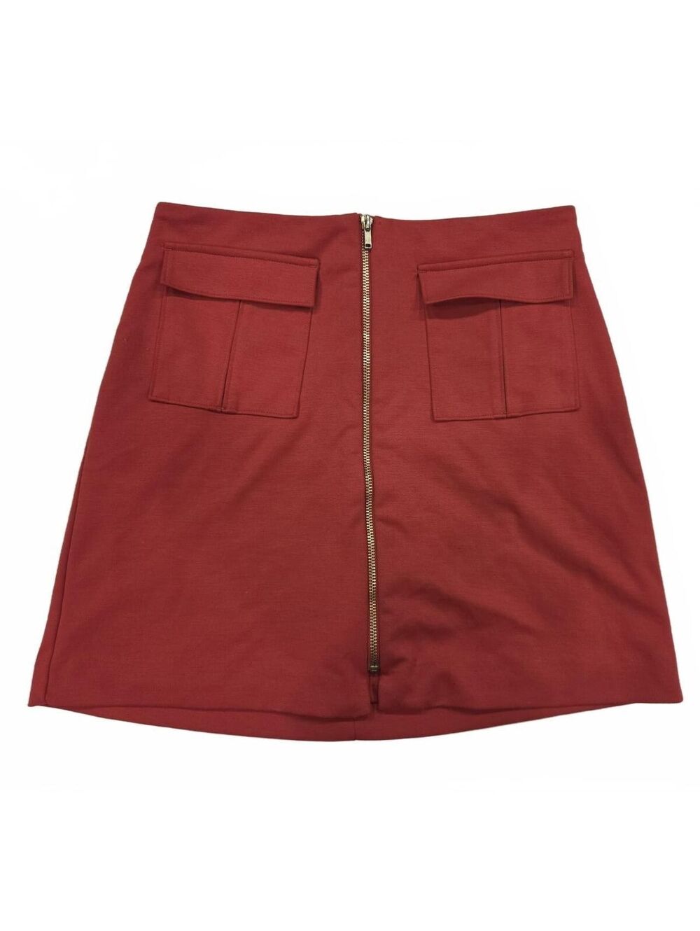 Banana Republic Womens Red Zip Front Cargo Pocket Mini Skirt Size 6